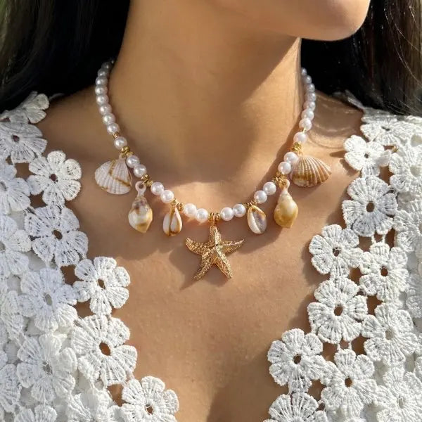 Starfish Pearl Jewelry Set
