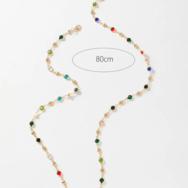Rhinestone Tassel Necklace