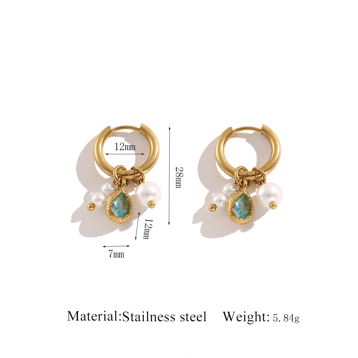 Vintage Pearl Hoop Earrings