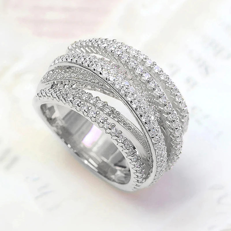 Layered Cross Ring Set