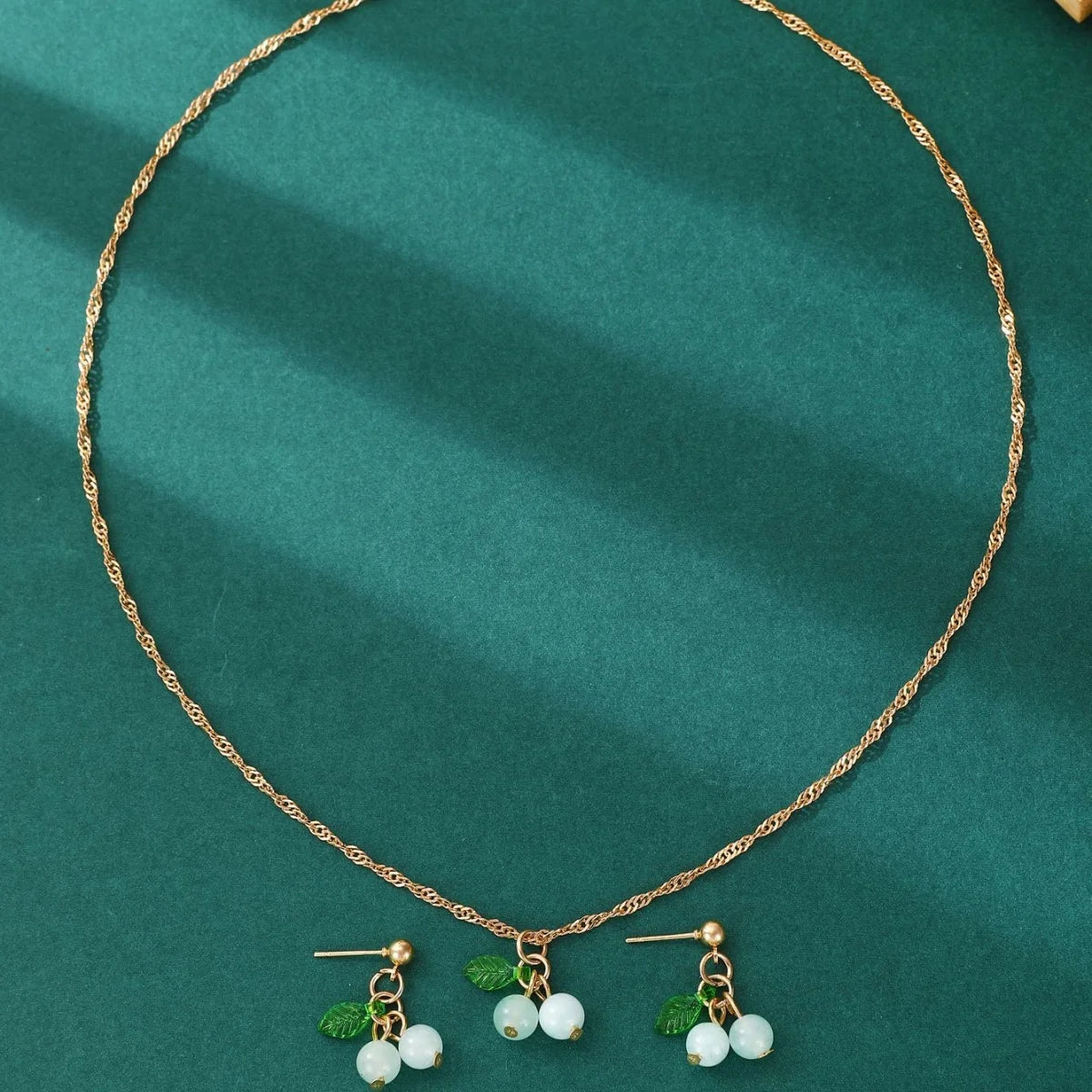 Cherry Blossom Necklace & Earring Set