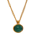 Green Agate Stone Necklace