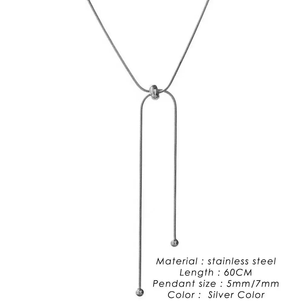 Snake Chain Y-Necklace with Pendant