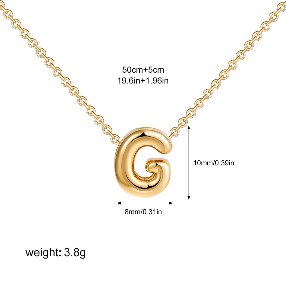 Bubble Initial Letter Necklace