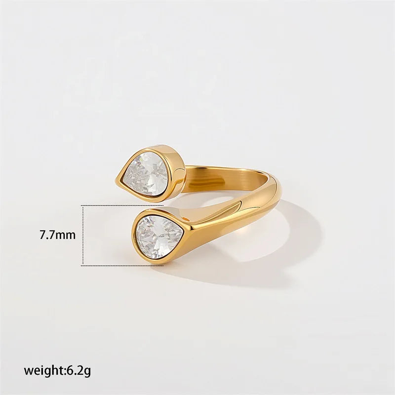 Snake Geometric Zirconia Ring