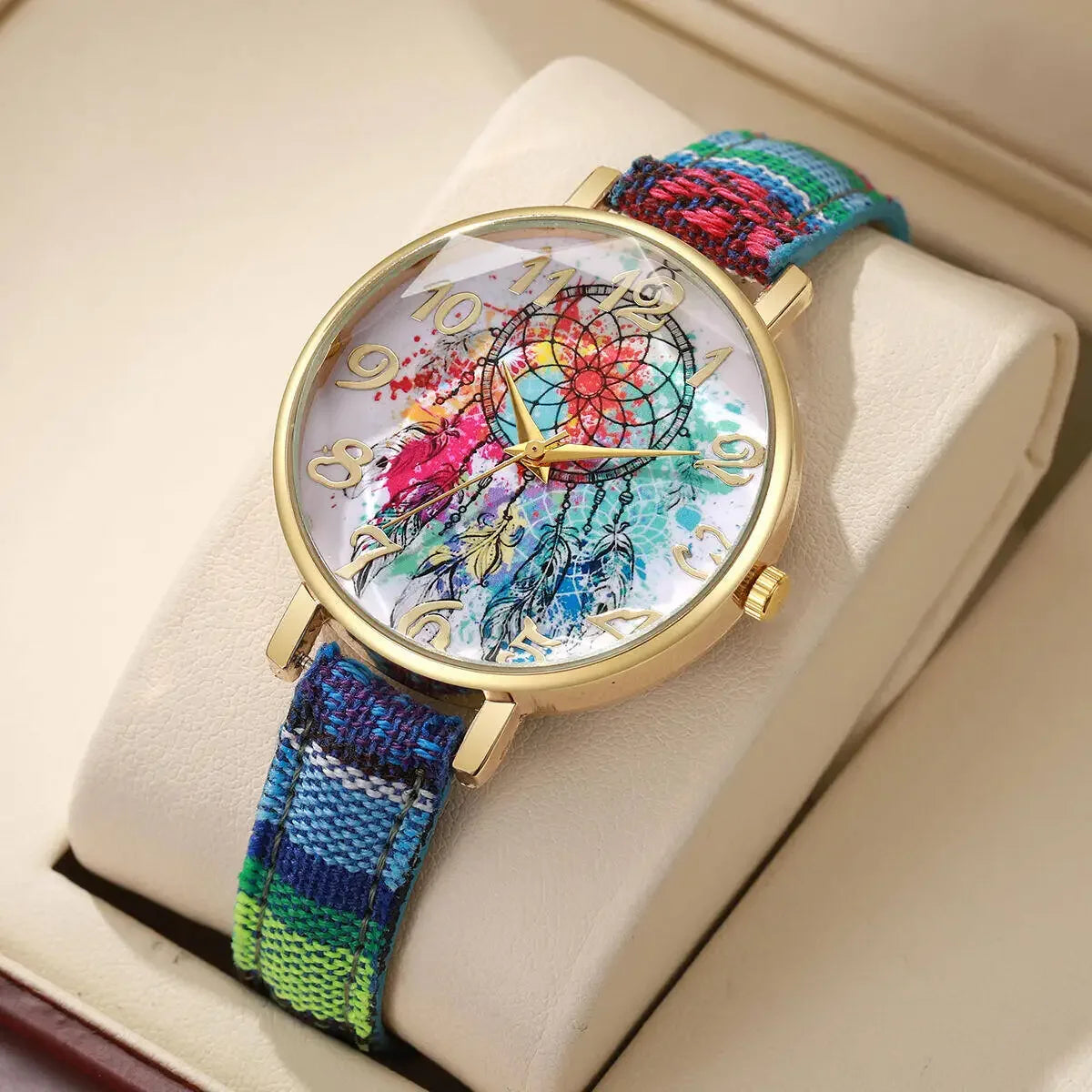 Vintage Floral Strap Watch