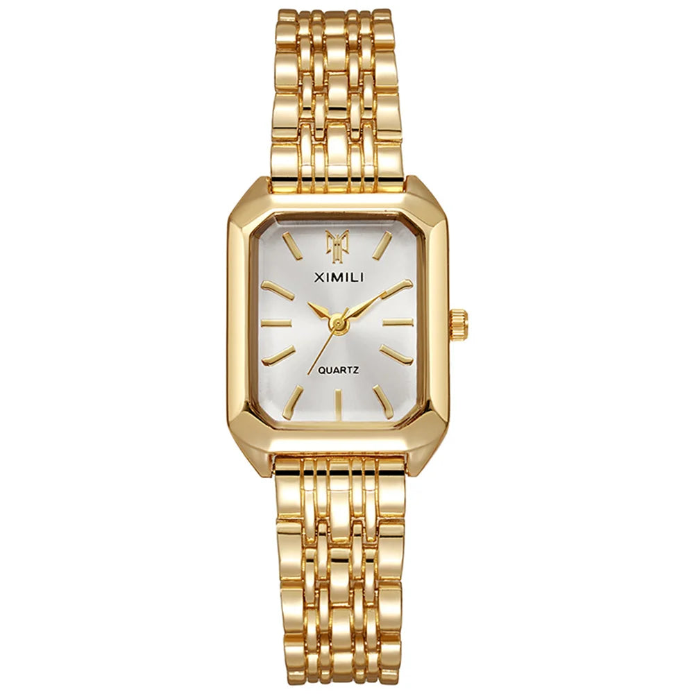 Square Gold-Plated Watch