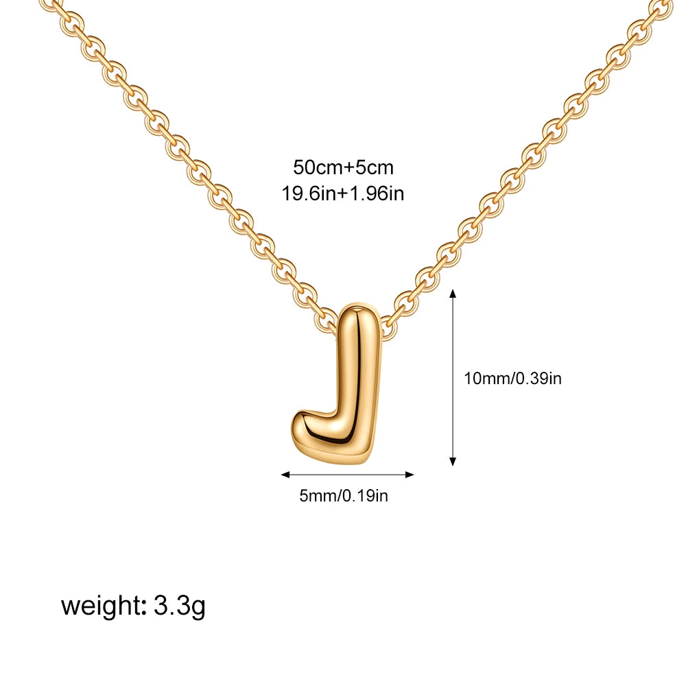 Bubble Initial Letter Necklace