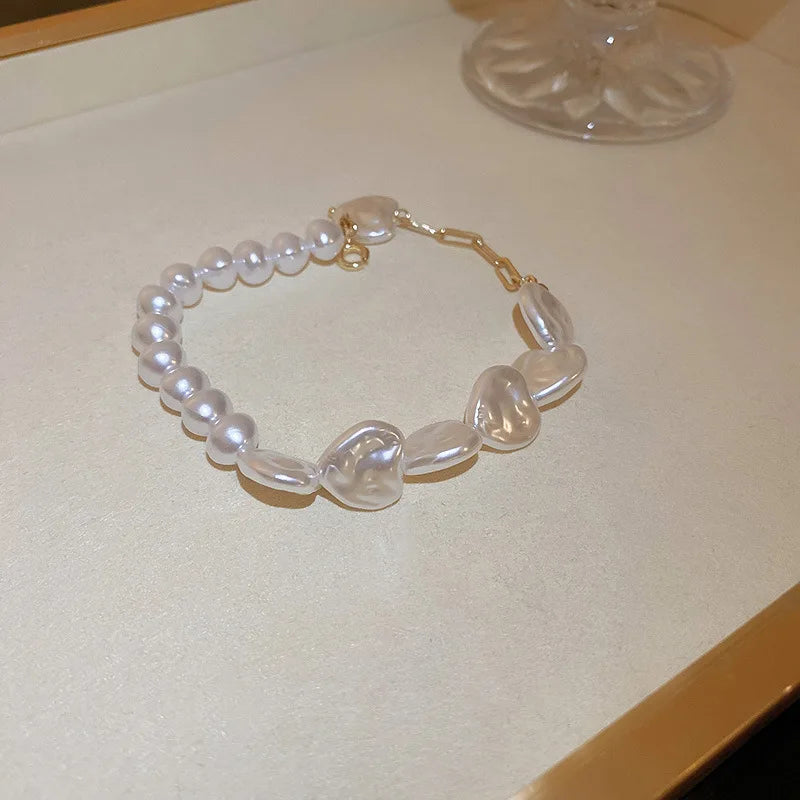Pearl Zircon Pull-Chain Bracelet