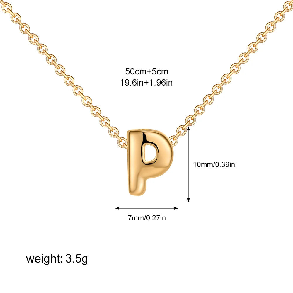 Bubble Initial Letter Necklace