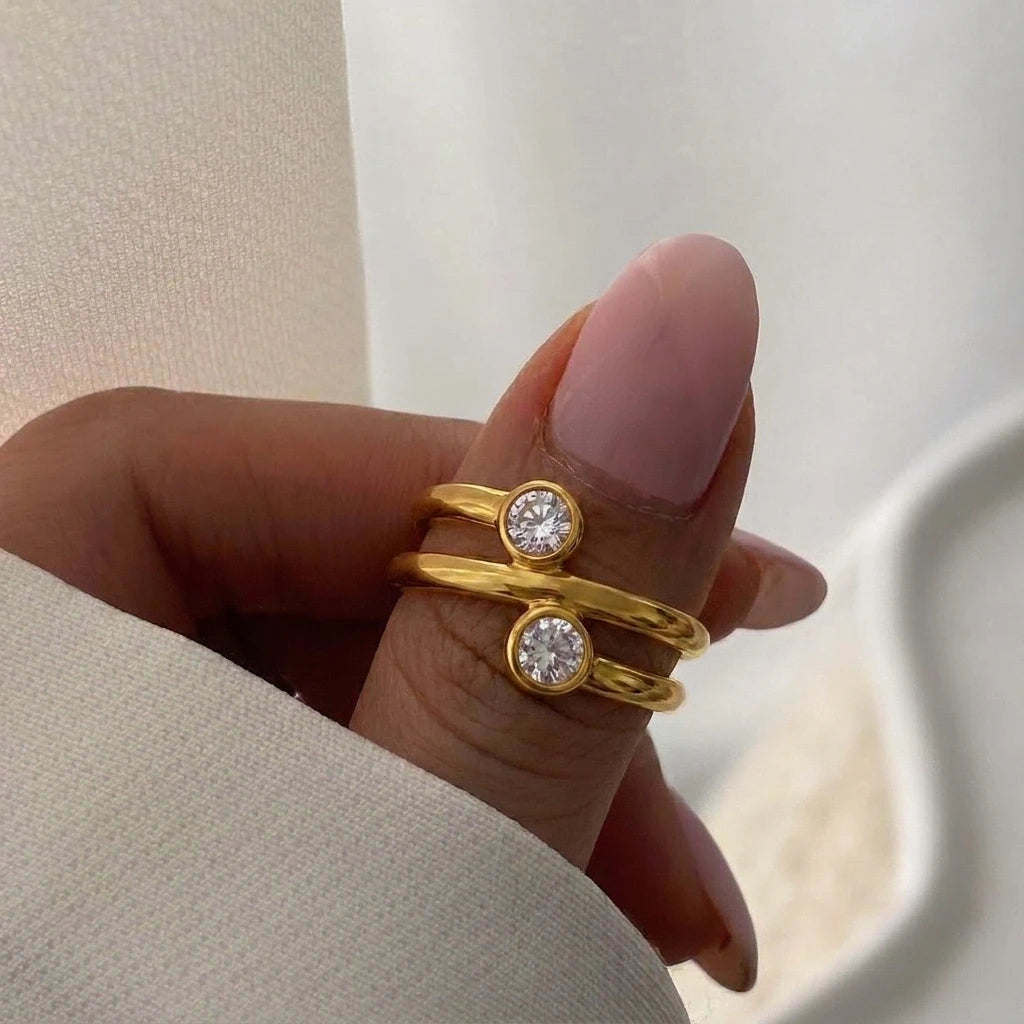 Vintage Sunburst Ring Set (6pcs)