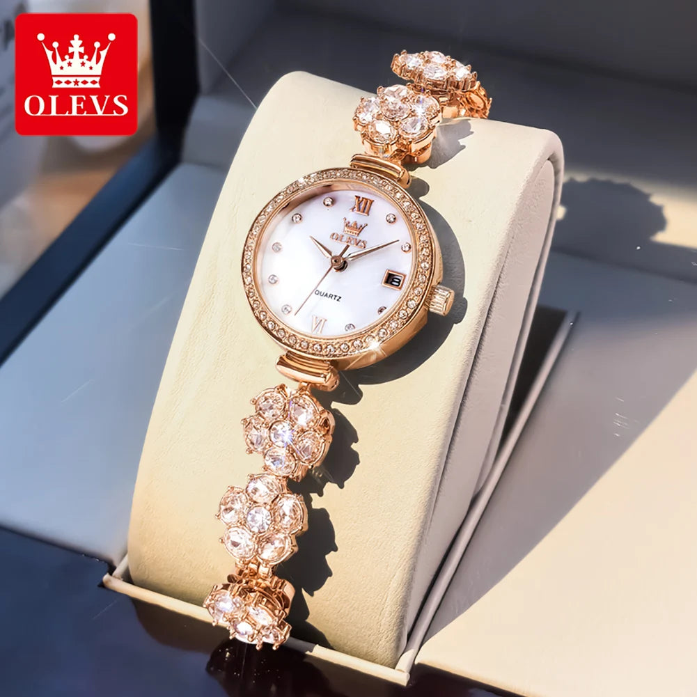 Diamond Flower-Bracelet Watch