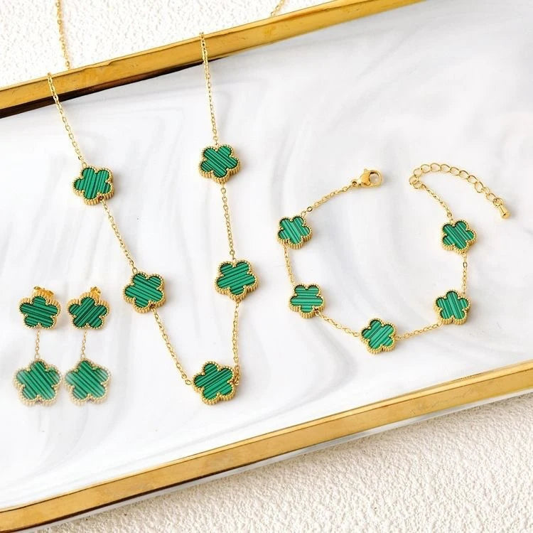 Five-Leaf Clover Jewelry Set