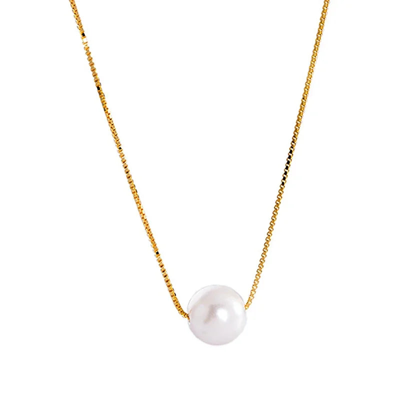 Sterling Silver Mother of Pearl Pendant Necklace