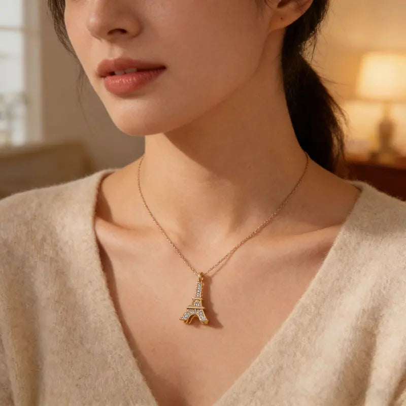 Eiffel Tower Pendant Necklace
