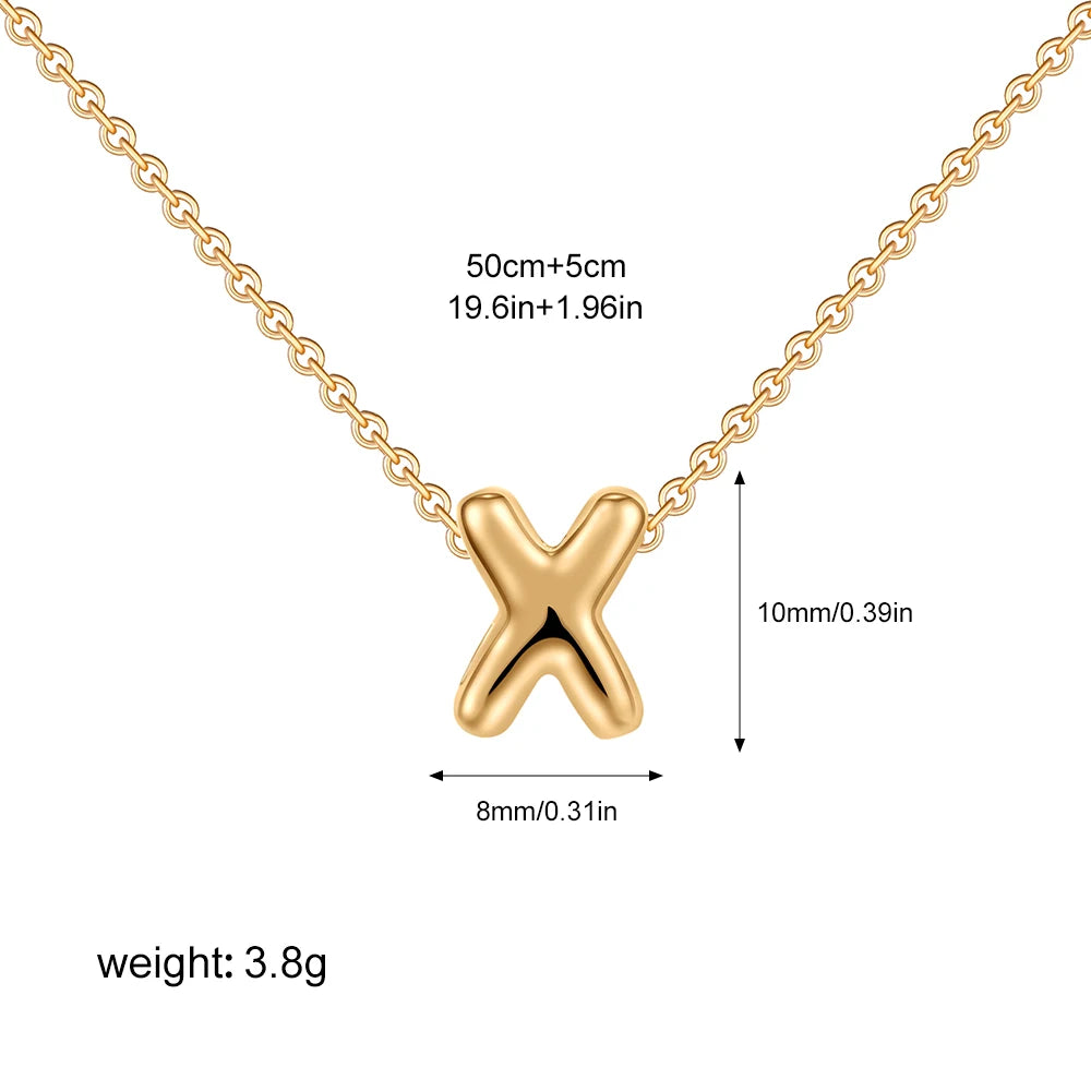 Bubble Initial Letter Necklace