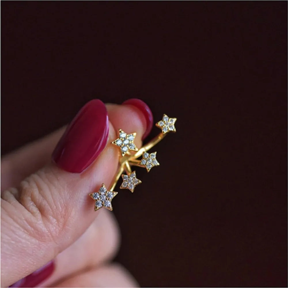 Star Zirconia Stud Earrings