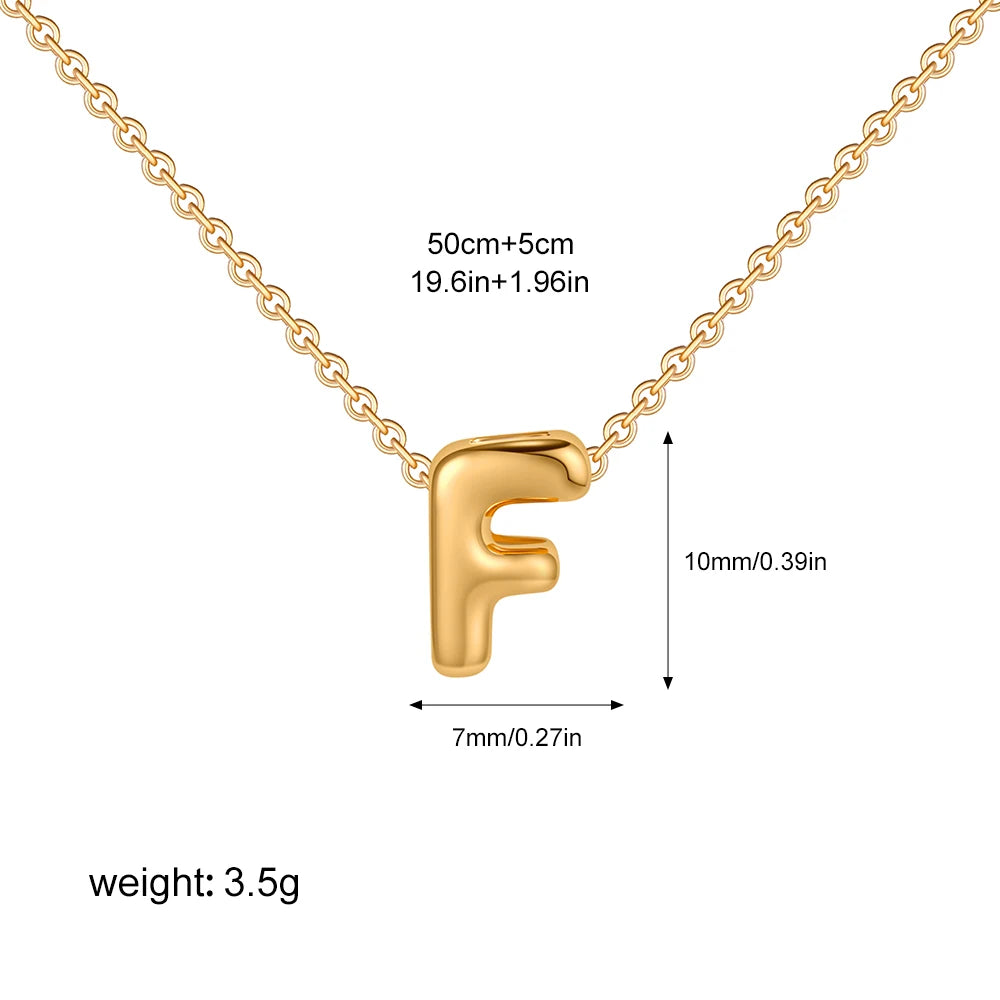 Bubble Initial Letter Necklace