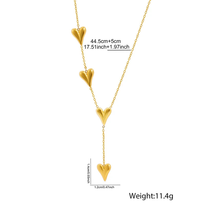 Heart Tassel Y-Necklace