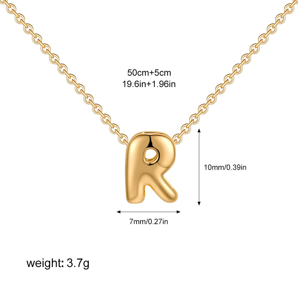 Bubble Initial Letter Necklace