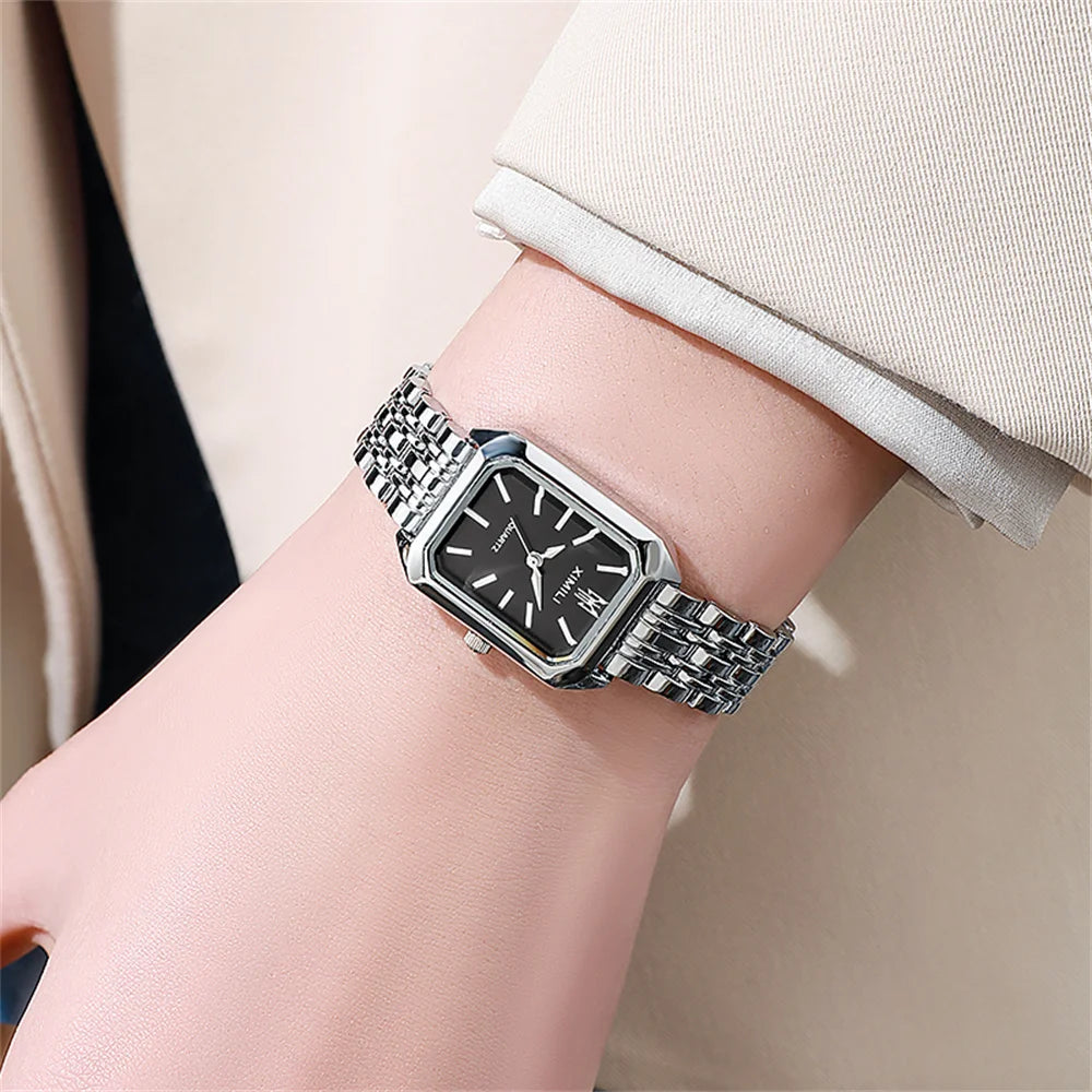 Square Gold-Plated Watch