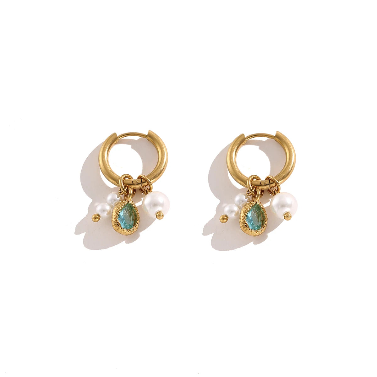 Vintage Pearl Hoop Earrings