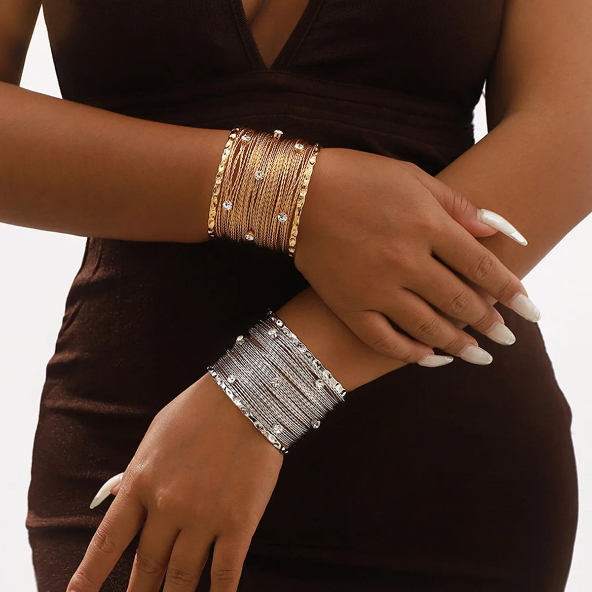 Multilayer Wire Cuff Bangle
