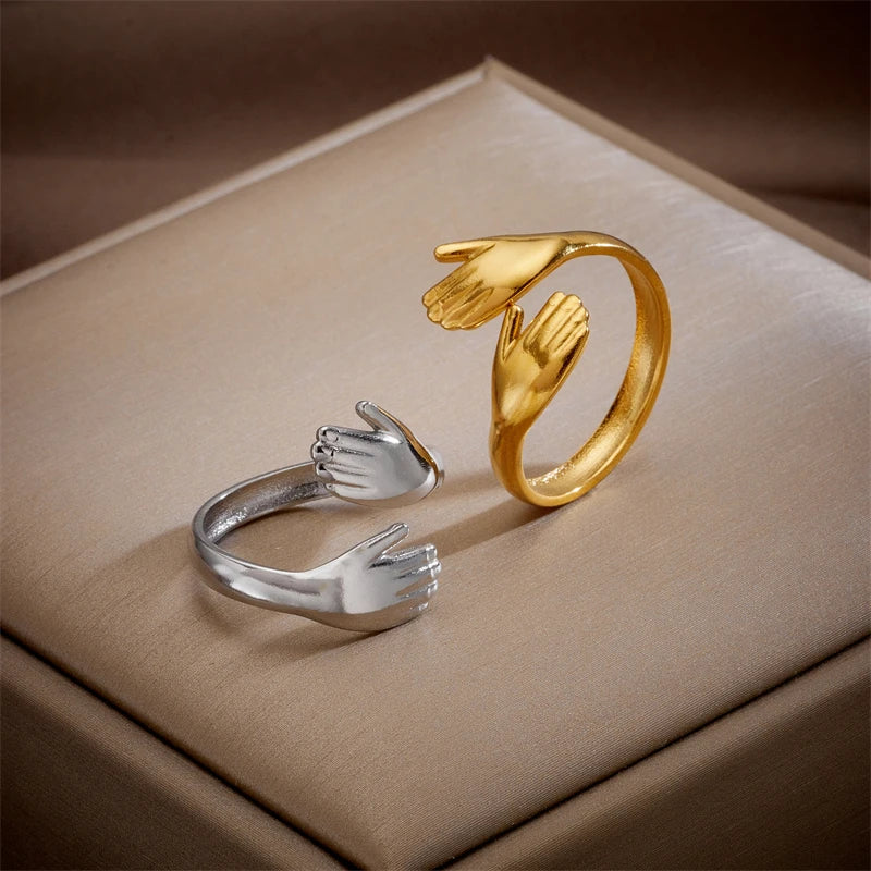 Embrace Hands Ring