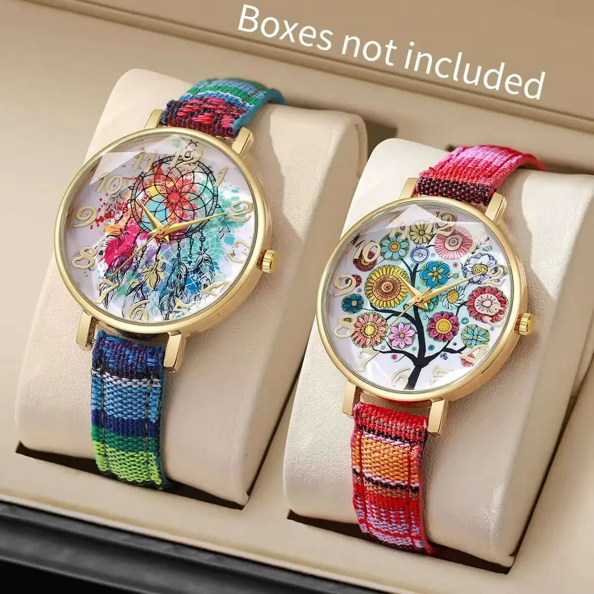 Vintage Floral Strap Watch