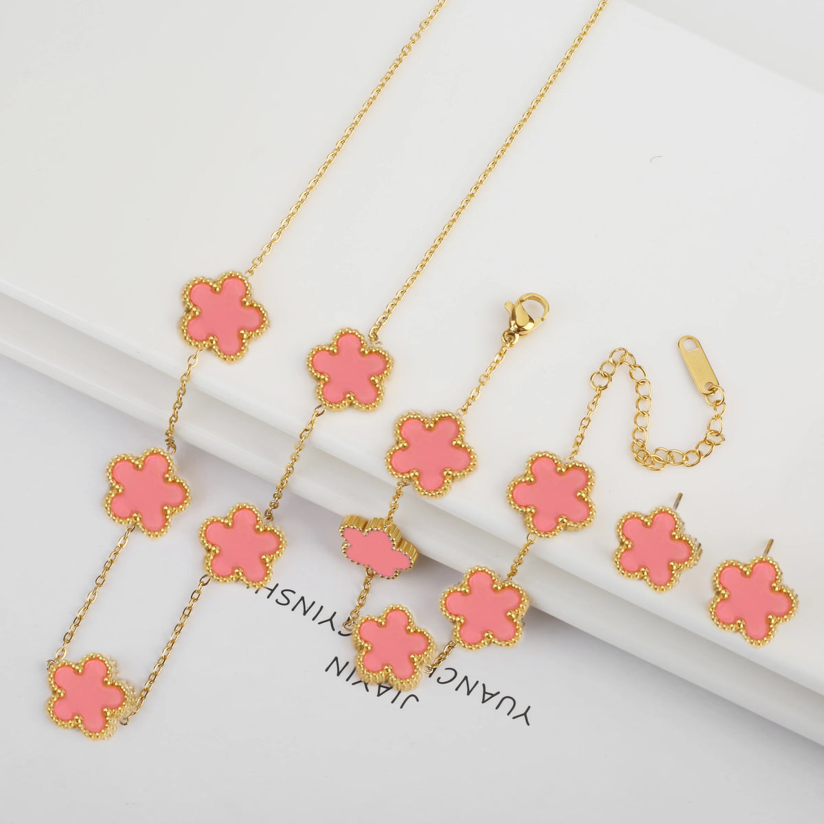 Five-Leaf Clover Jewelry Set