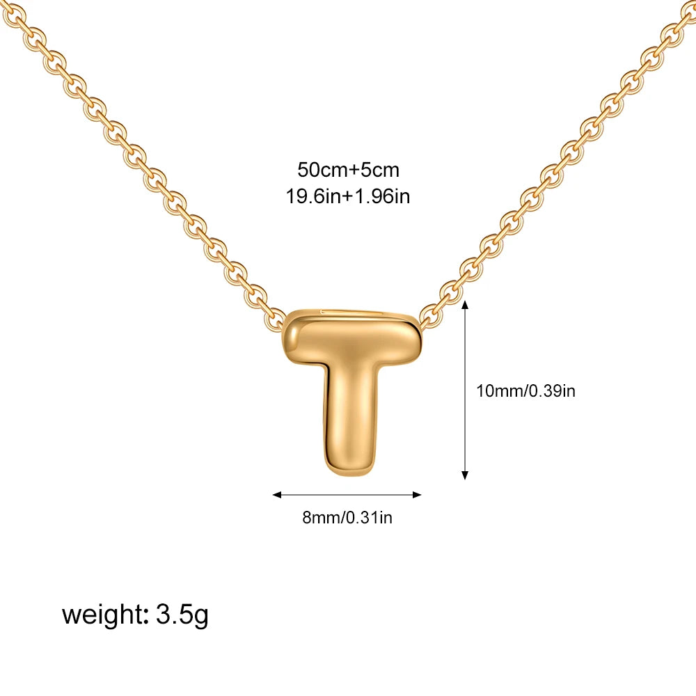 Bubble Initial Letter Necklace