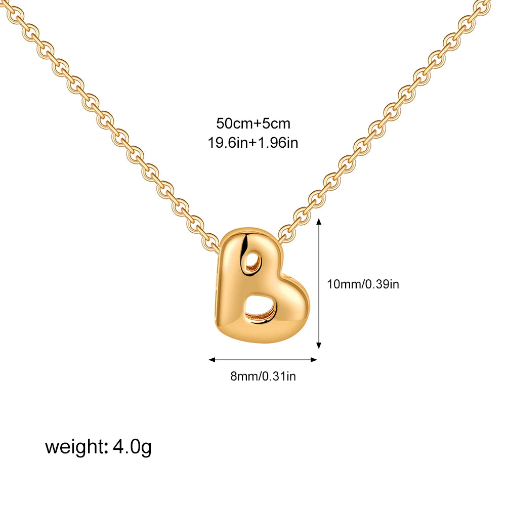 Bubble Initial Letter Necklace