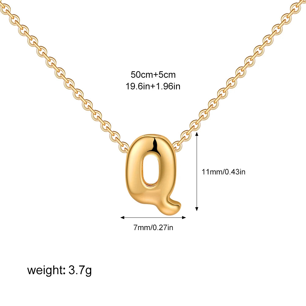 Bubble Initial Letter Necklace