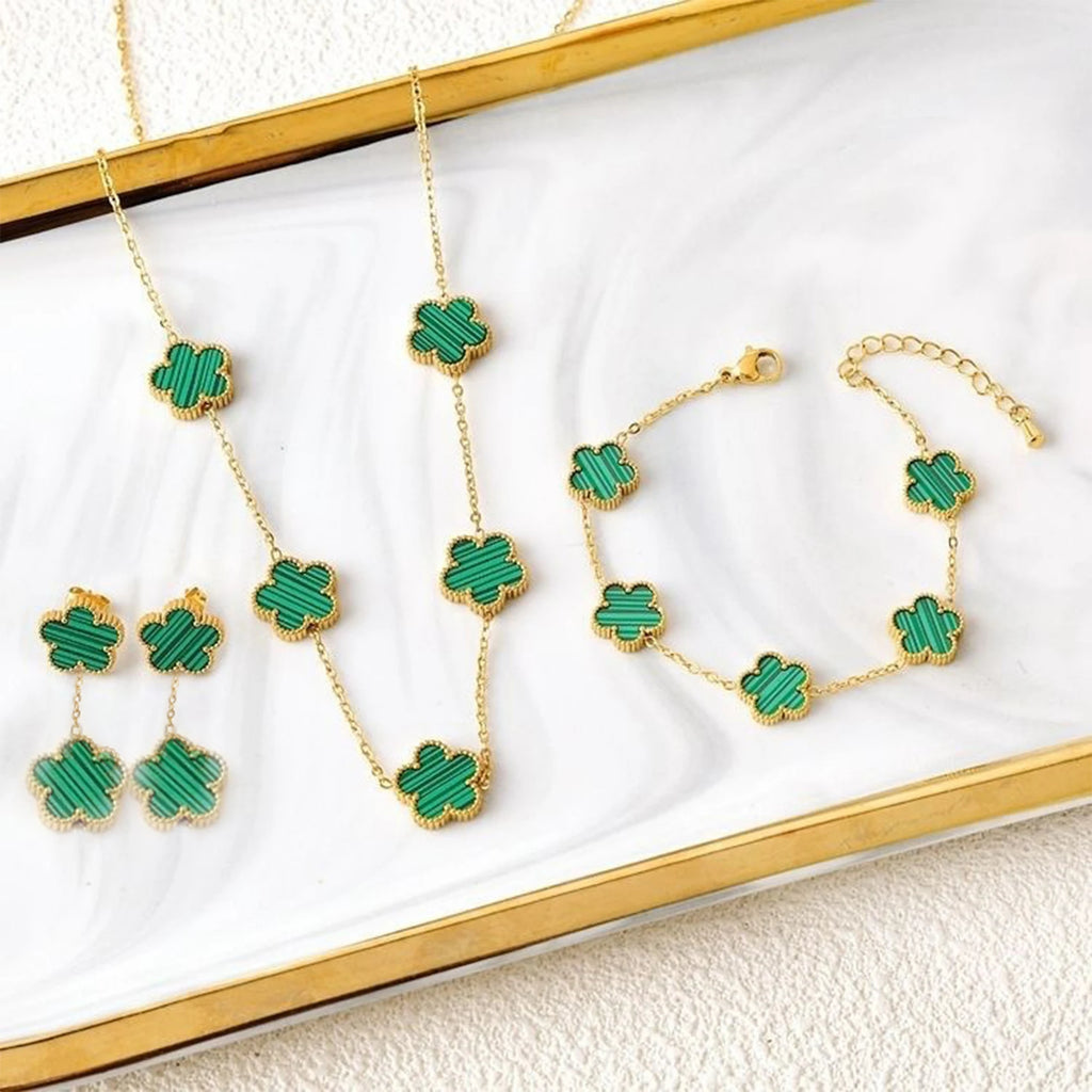 Five-Leaf Clover Jewelry Set