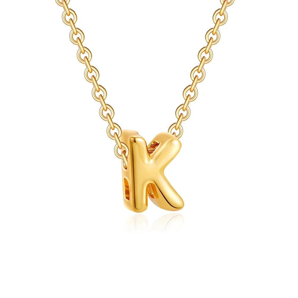 Bubble Initial Letter Necklace