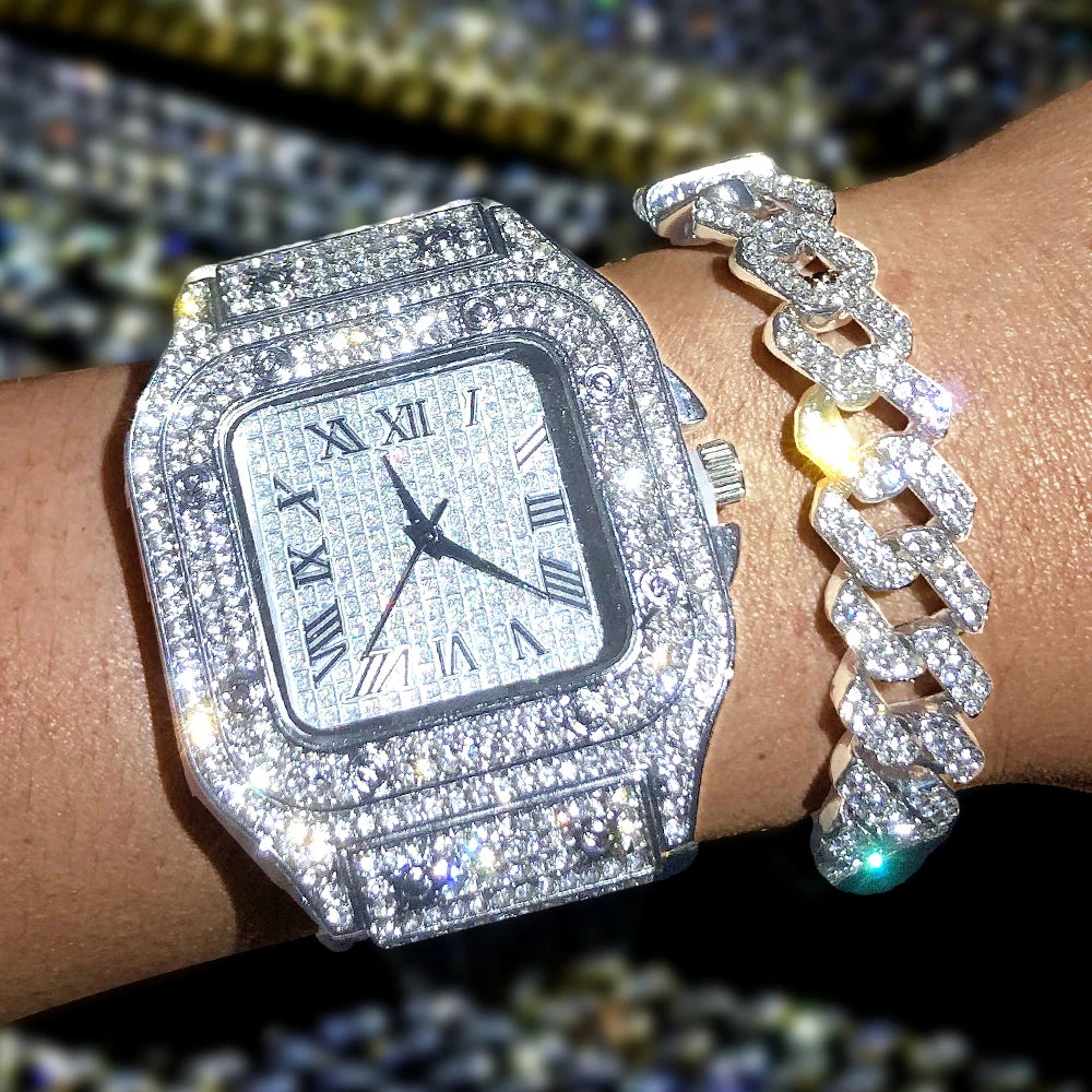 Iced Out Diamond Watch