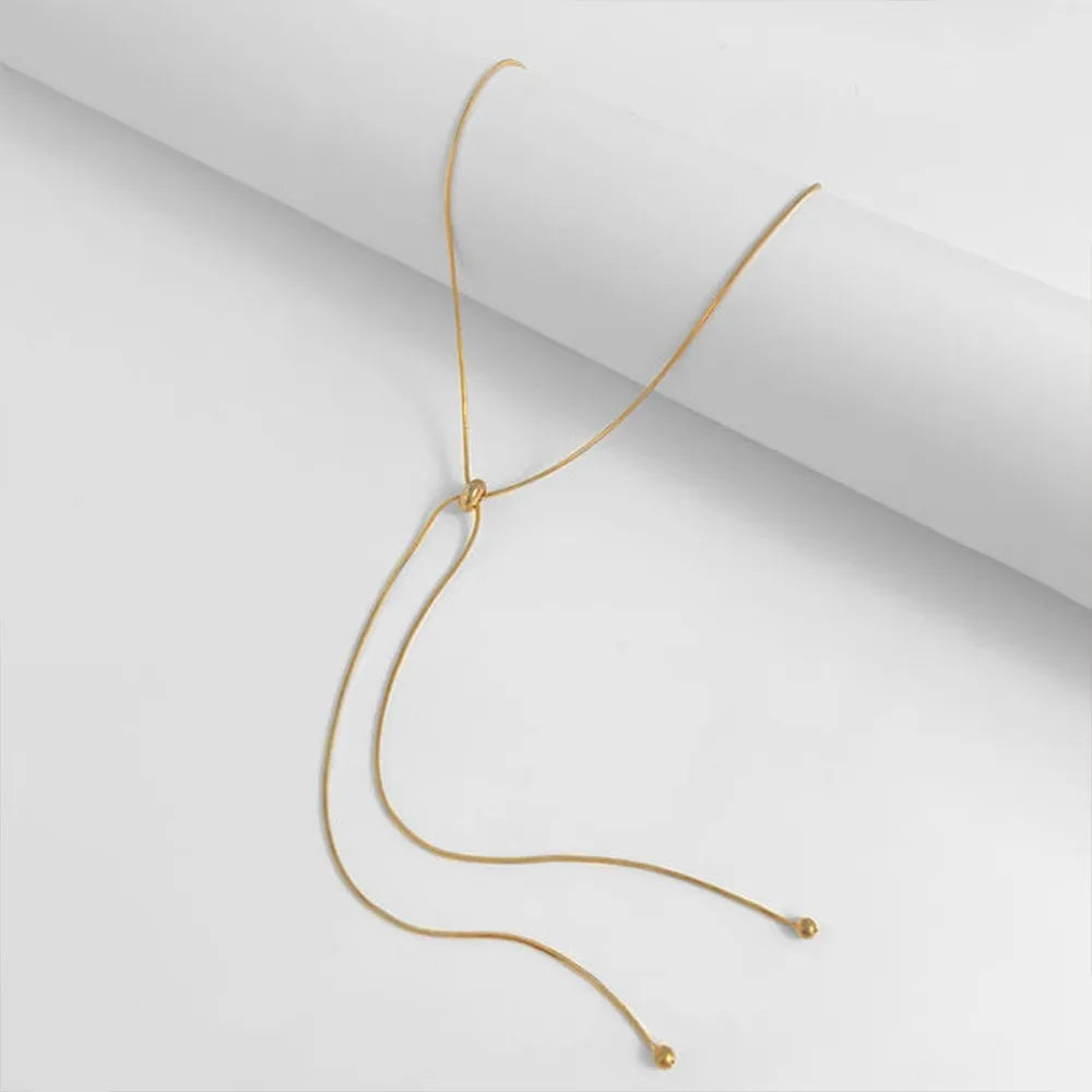 Snake Chain Y-Necklace with Pendant