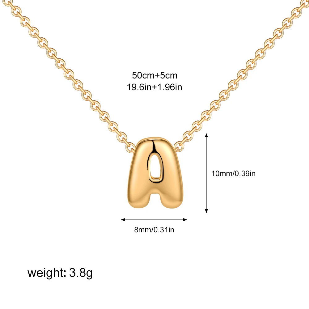 Bubble Initial Letter Necklace