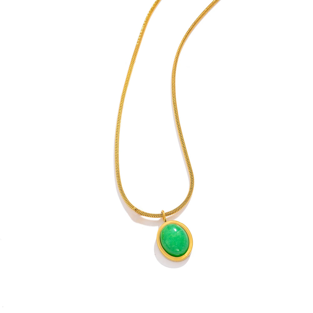 Tiger's Eye Stone Pendant Necklace