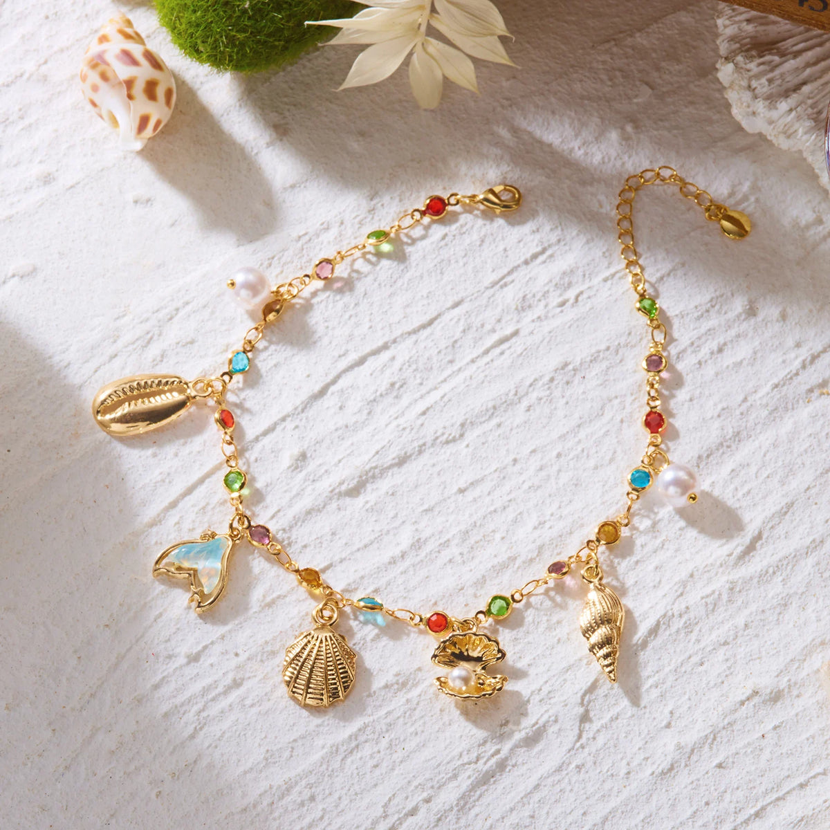 Starfish Shell Beach Anklet