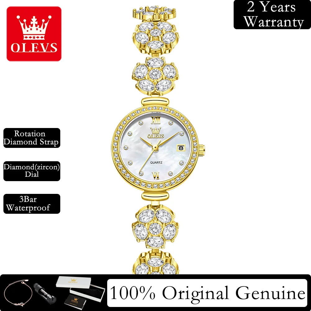 Diamond Flower-Bracelet Watch