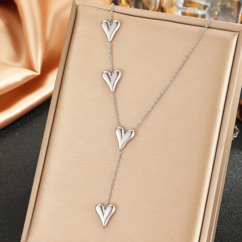 Heart Tassel Y-Necklace