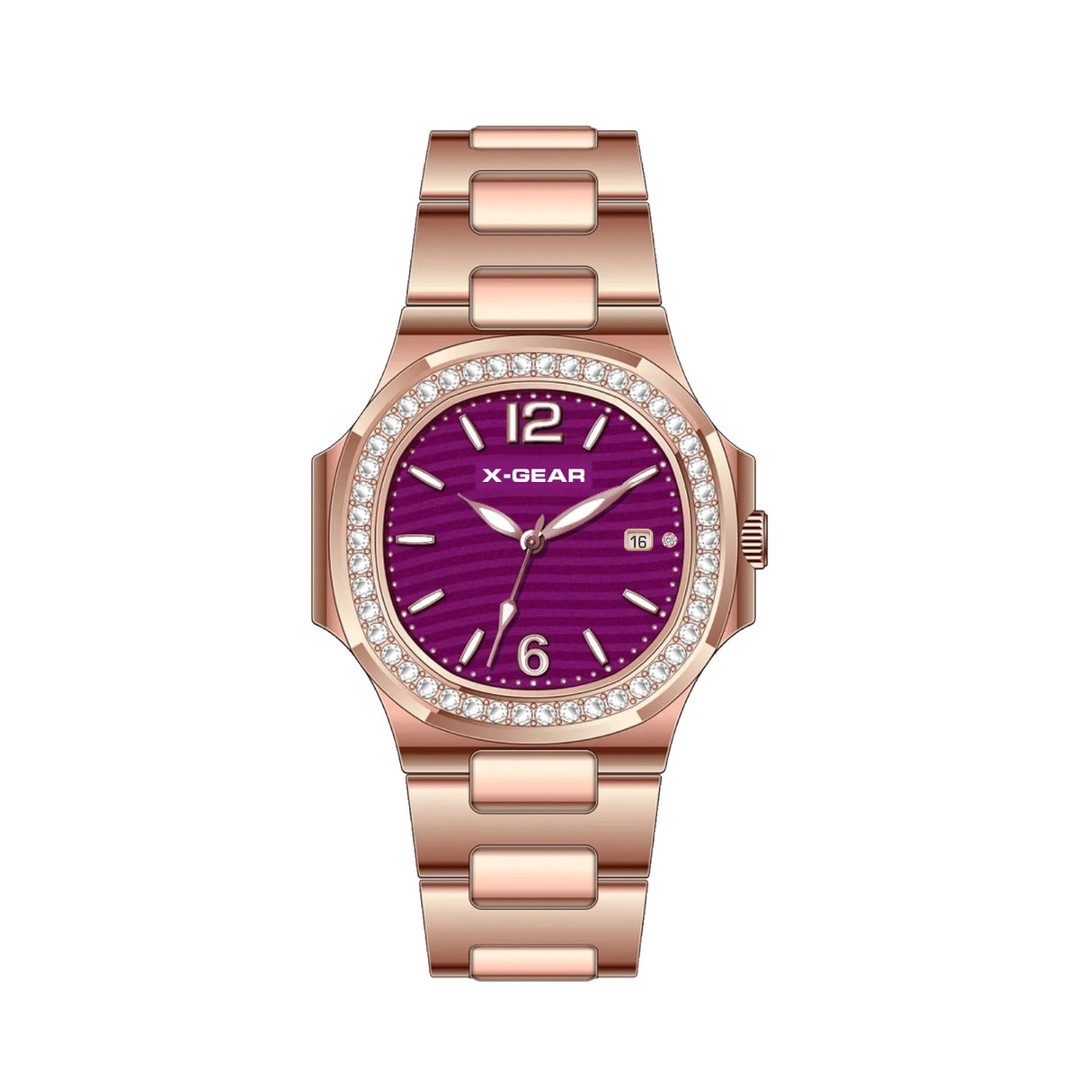 Rhinestone Steel-Band Watch