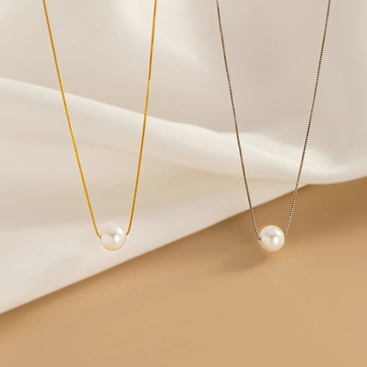 Sterling Silver Mother of Pearl Pendant Necklace