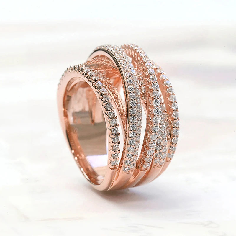 Layered Cross Ring Set
