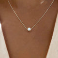 Sterling Silver Mother of Pearl Pendant Necklace