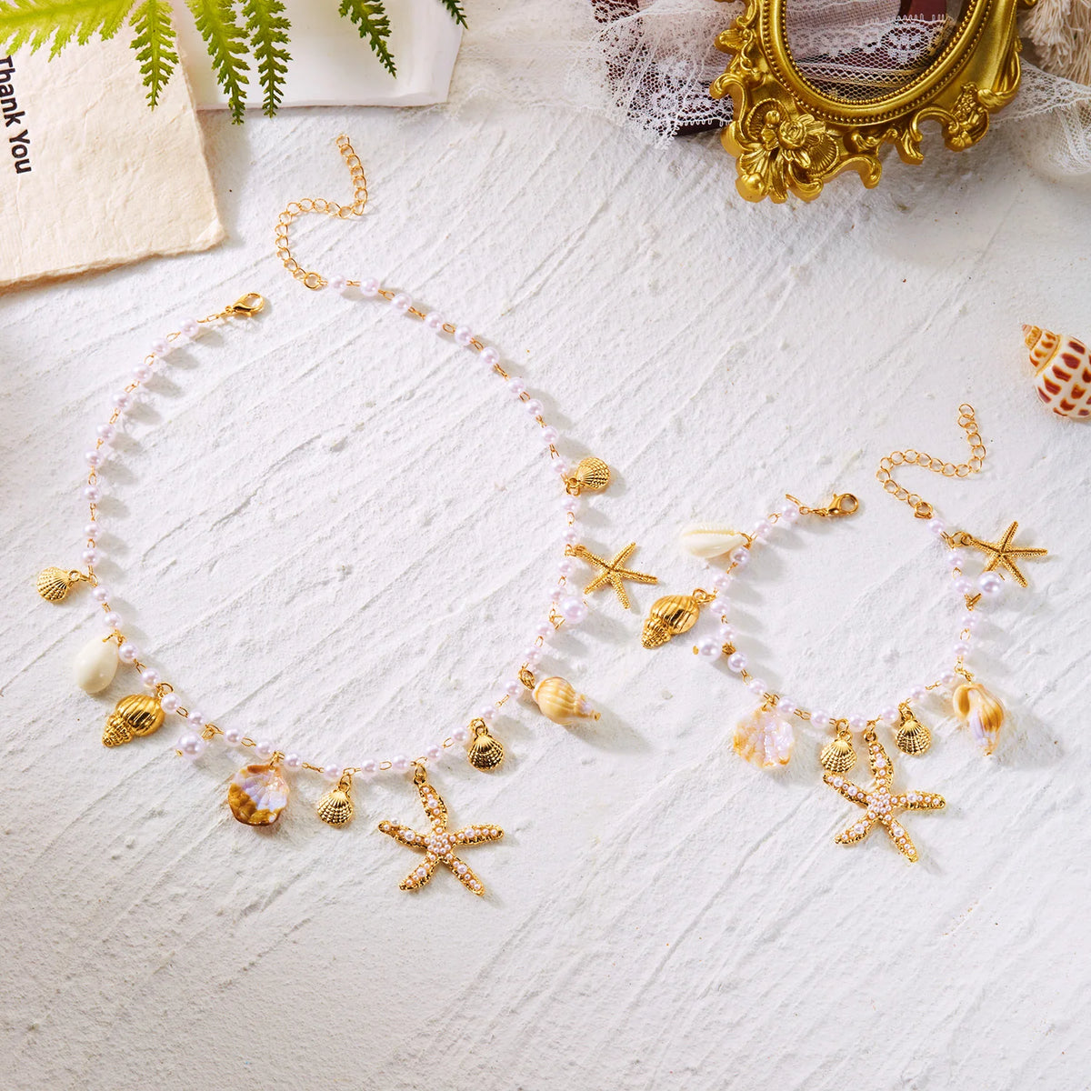 Starfish Pearl Jewelry Set