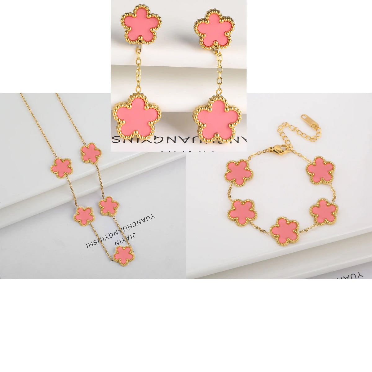 Five-Leaf Clover Jewelry Set