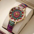 Vintage Floral Strap Watch