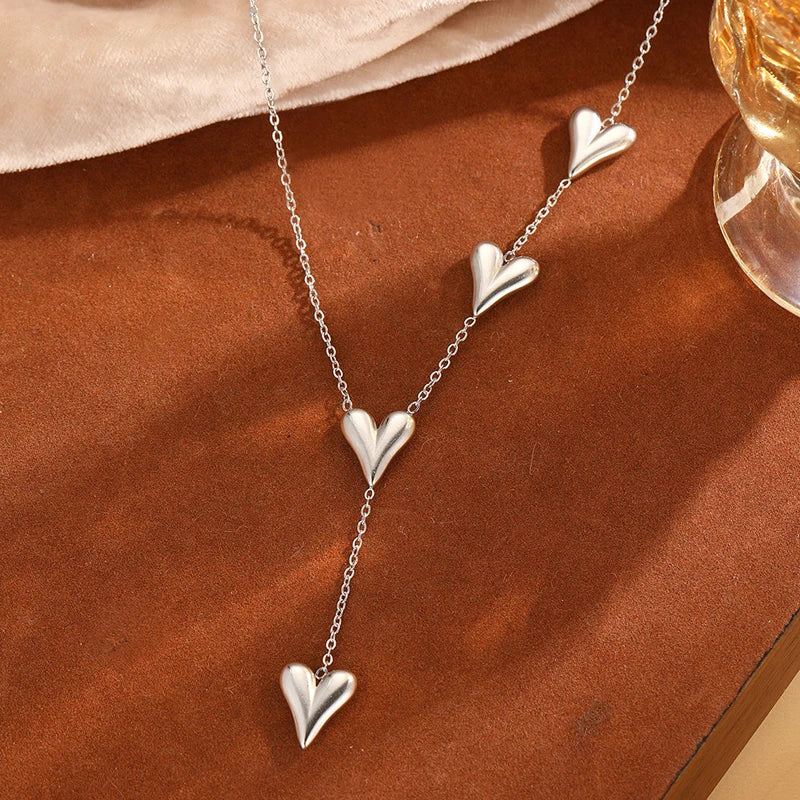 Heart Tassel Y-Necklace